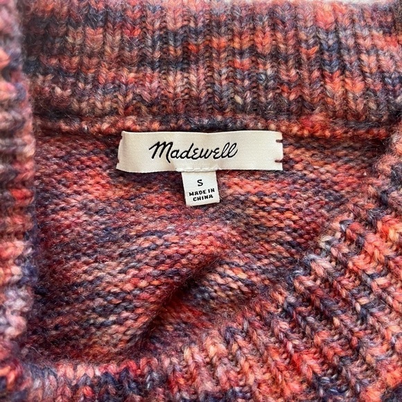 Madewell Space Dye Birchmont Side Button Pullover Sweater Small - Picture 3 of 7
